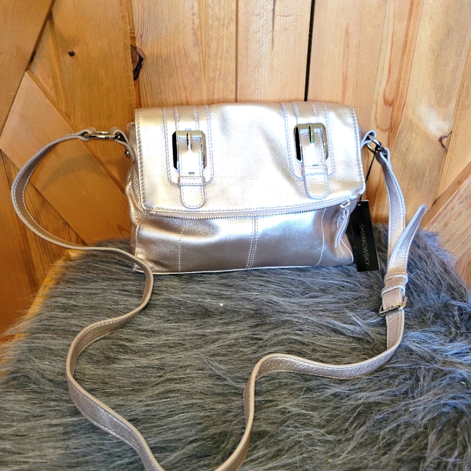 B. Makowsky Metallic Shoulder Bag